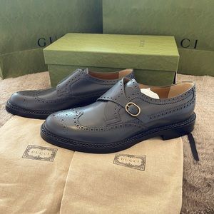Gucci Mens Monk Strap Oxfords G 13 US 14